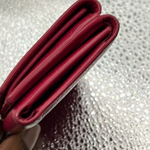 Saint Laurent Trifold Compact Mini Wallet Pink Leather Summer Luxury Minimalist - Picture 11 of 14